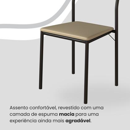 Imagem de Conjunto Sala de Jantar Mesa Redonda 100cm Base Omega Tampo Mdf Florença