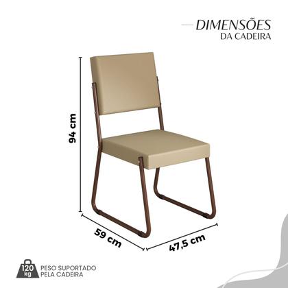 Imagem de Conjunto Sala de Jantar Mesa Redonda 100cm Base Omega Tampo Mdf Napoli