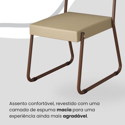 Imagem de Conjunto Sala de Jantar Mesa Redonda 100cm Base Omega Tampo Mdf Napoli