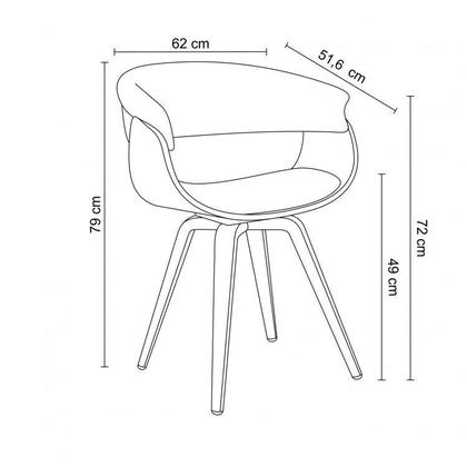 Imagem de Conjunto Sala de Jantar Mesa Redonda 120cm Eiffel Tampo com 4 Cadeiras Betina Giratória Creme