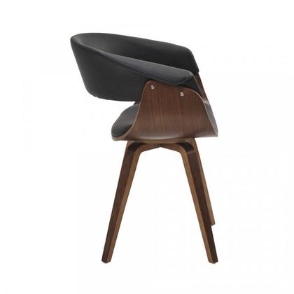 Imagem de Conjunto Sala de Jantar Mesa Redonda 120cm Eiffel Tampo Mdf com 4 Cadeiras Betina Pu