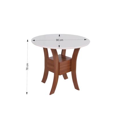 Imagem de Conjunto Sala de Jantar Mesa Redonda Ayla com 4 Cadeiras Milena