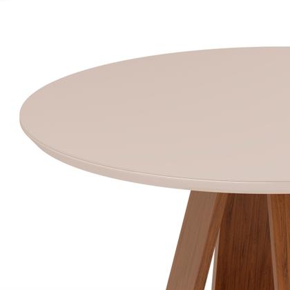 Imagem de Conjunto Sala de Jantar Mesa Redonda Kiara Tampo de Vidro com 4 Cadeiras Yasmin