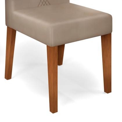 Imagem de Conjunto Sala de Jantar Mesa Redonda Kiara Tampo de Vidro com 4 Cadeiras Yasmin