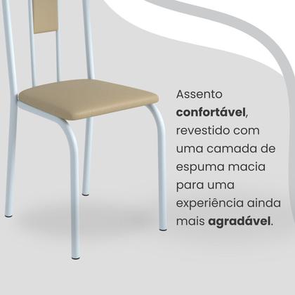 Imagem de Conjunto Sala de Jantar Mesa Retangular 100x60cm Tampo Granito Topázio 4 Cadeiras Linda Yescasa