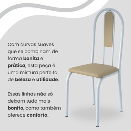 Imagem de Conjunto Sala de Jantar Mesa Retangular 100x60cm Tampo Granito Topázio 4 Cadeiras Linda Yescasa