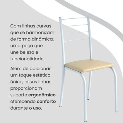 Imagem de Conjunto Sala de Jantar Mesa Retangular 100x60cm Tampo Madeira Mdp Ardósia Indiana 4 Cadeiras Rio