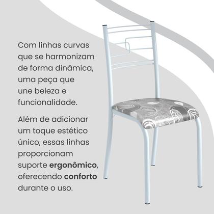 Imagem de Conjunto Sala de Jantar Mesa Retangular 100x60cm Tampo Pedra Ardósia Indiana 4 Cadeiras Paraty