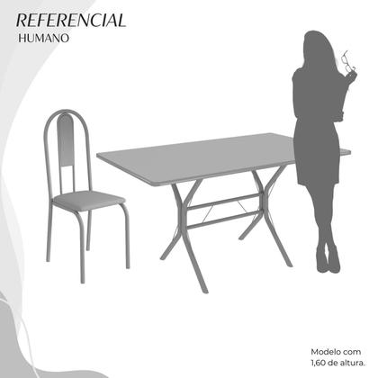 Imagem de Conjunto Sala de Jantar Mesa Retangular 120x75cm Tampo Granito Ocre 4 Cadeiras Linda Yescasa