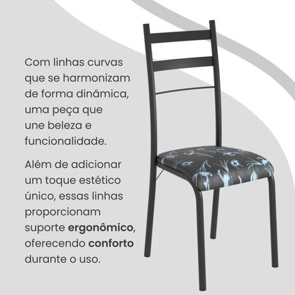 Imagem de Conjunto Sala de Jantar Mesa Retangular 120x75cm Tampo Granito Ocre 4 Cadeiras Marselha