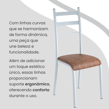 Imagem de Conjunto Sala de Jantar Mesa Retangular 120x75cm Tampo Granito Ocre 4 Cadeiras Marselha