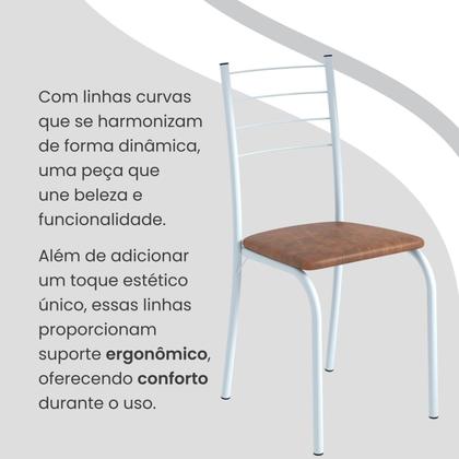 Imagem de Conjunto Sala de Jantar Mesa Retangular 120x75cm Tampo Granito Ocre 4 Cadeiras Rio