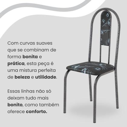 Imagem de Conjunto Sala de Jantar Mesa Retangular 120x75cm Tampo Granito Topázio 4 Cadeiras Linda Yescasa