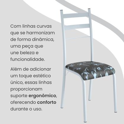 Imagem de Conjunto Sala de Jantar Mesa Retangular 120x75cm Tampo Granito Topázio 4 Cadeiras Marselha