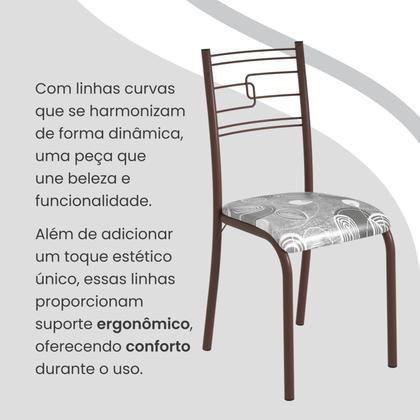 Imagem de Conjunto Sala de Jantar Mesa Retangular 120x75cm Tampo Granito Topázio 4 Cadeiras Paraty