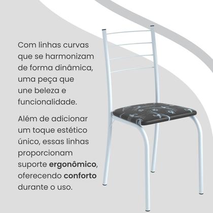 Imagem de Conjunto Sala de Jantar Mesa Retangular 120x75cm Tampo Granito Topázio 4 Cadeiras Rio