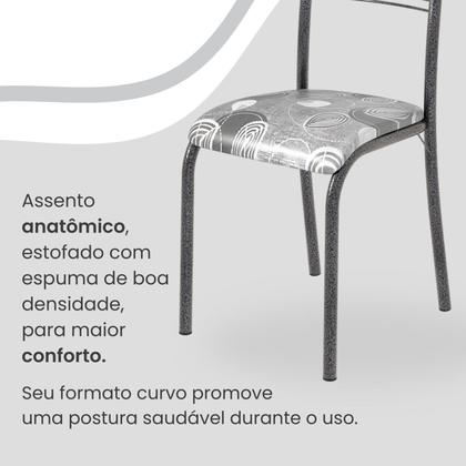 Imagem de Conjunto Sala de Jantar Mesa Retangular 140x75cm Tampo Granito Ocre 6 Cadeiras Paraty