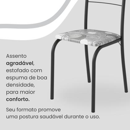 Imagem de Conjunto Sala de Jantar Mesa Retangular 140x75cm Tampo Granito Ocre 6 Cadeiras Rio