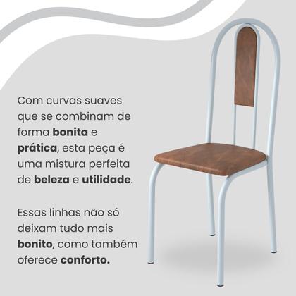 Imagem de Conjunto Sala de Jantar Mesa Retangular 140x75cm Tampo Granito Topázio 6 Cadeiras Linda Yescasa