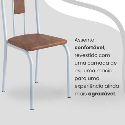 Imagem de Conjunto Sala de Jantar Mesa Retangular 140x75cm Tampo Granito Topázio 6 Cadeiras Linda Yescasa