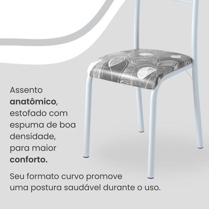 Imagem de Conjunto Sala de Jantar Mesa Retangular 140x75cm Tampo Granito Topázio 6 Cadeiras Marselha