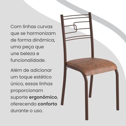 Imagem de Conjunto Sala de Jantar Mesa Retangular 140x75cm Tampo Granito Topázio 6 Cadeiras Paraty