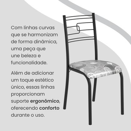 Imagem de Conjunto Sala de Jantar Mesa Retangular 140x75cm Tampo Granito Topázio 6 Cadeiras Paraty