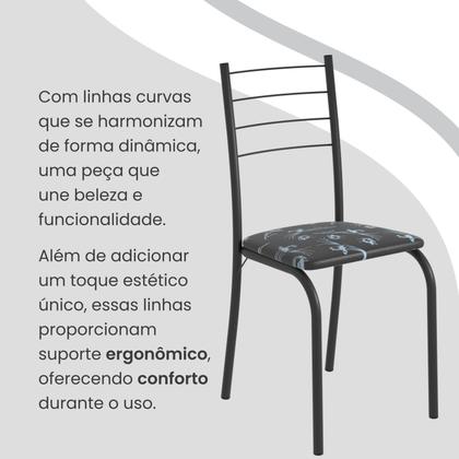 Imagem de Conjunto Sala de Jantar Mesa Retangular 140x75cm Tampo Madeira Mdp 6 Cadeiras Rio