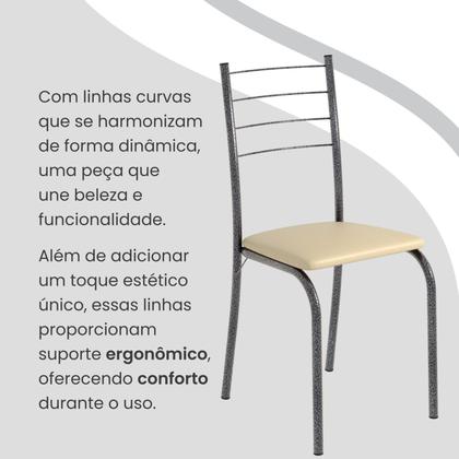 Imagem de Conjunto Sala de Jantar Mesa Retangular 140x75cm Tampo Madeira Mdp 6 Cadeiras Rio