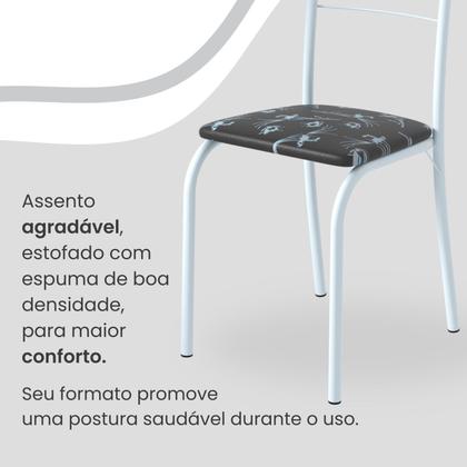 Imagem de Conjunto Sala de Jantar Mesa Retangular 140x75cm Tampo Madeira Mdp 6 Cadeiras Rio