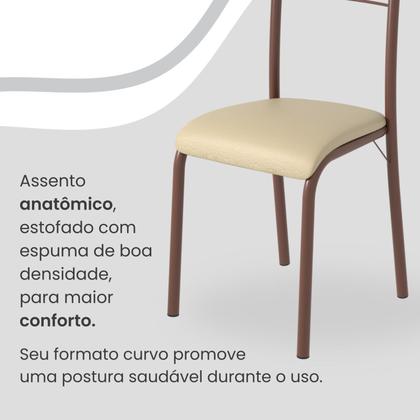 Imagem de Conjunto Sala de Jantar Mesa Retangular 180x75cm Tampo Granito Topázio 8 Cadeiras Marselha