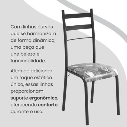 Imagem de Conjunto Sala de Jantar Mesa Retangular 180x75cm Tampo Granito Topázio 8 Cadeiras Marselha