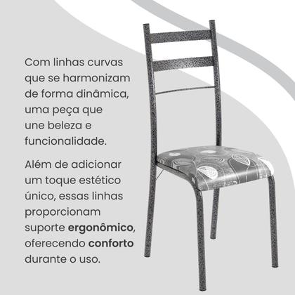 Imagem de Conjunto Sala de Jantar Mesa Retangular 180x75cm Tampo Granito Topázio 8 Cadeiras Marselha