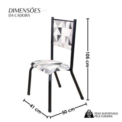 Imagem de Conjunto Sala de Jantar Mesa Retangular 6 Cadeiras Ametista