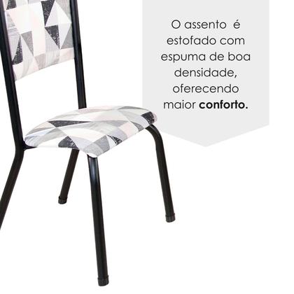 Imagem de Conjunto Sala de Jantar Mesa Retangular 6 Cadeiras Ametista