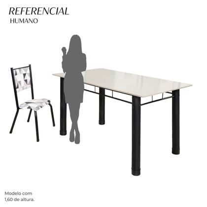 Imagem de Conjunto Sala de Jantar Mesa Retangular 6 Cadeiras Ametista