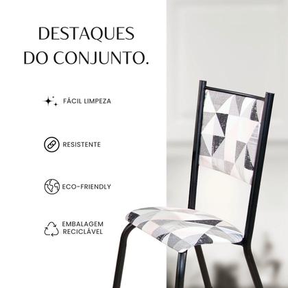 Imagem de Conjunto Sala de Jantar Mesa Retangular 6 Cadeiras Ametista