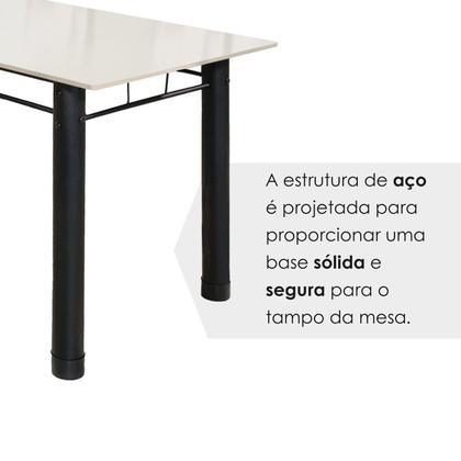 Imagem de Conjunto Sala de Jantar Mesa Retangular 6 Cadeiras Ametista