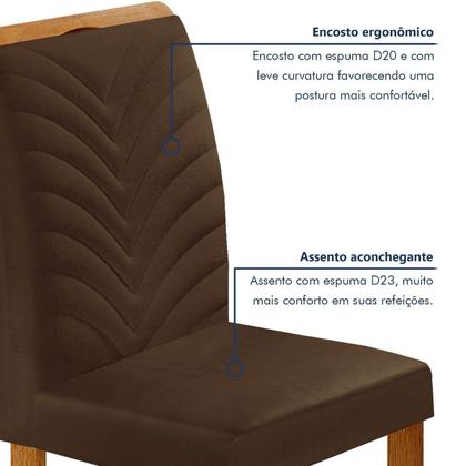 Imagem de Conjunto Sala de Jantar Mesa Retangular com 4 Cadeiras Carol