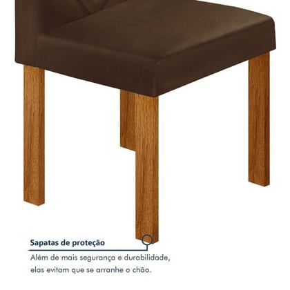 Imagem de Conjunto Sala de Jantar Mesa Retangular com 4 Cadeiras Carol