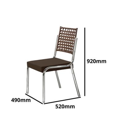 Imagem de Conjunto Sala de Jantar Mesa Retangular com 6 Cadeiras Natani