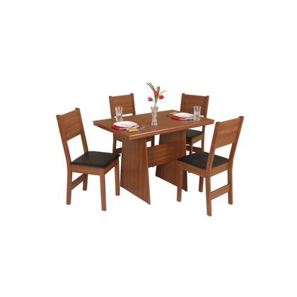 Imagem de Conjunto Sala de Jantar Mesa Retangular Destak com 4 Cadeiras Milena