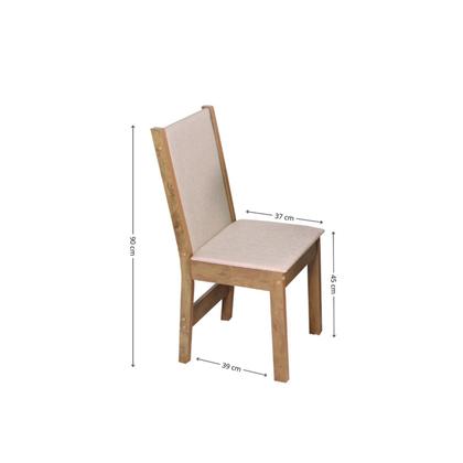 Imagem de Conjunto Sala de Jantar Mesa Retangular Giovana com 6 Cadeiras Nobre