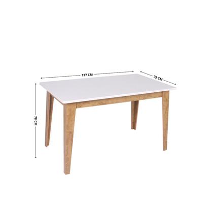 Imagem de Conjunto Sala de Jantar Mesa Retangular Giovana com 6 Cadeiras Nobre