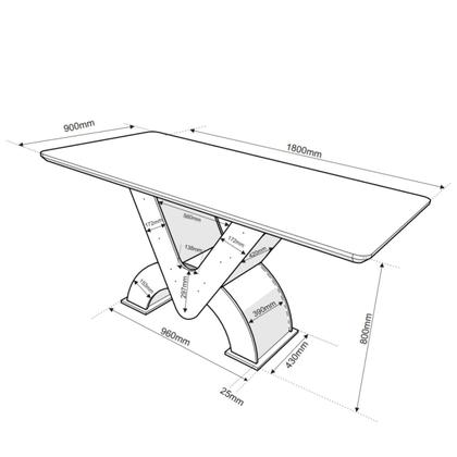 Imagem de Conjunto Sala de Jantar Mesa Retangular Novita com 6 Cadeiras Iza