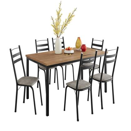 Imagem de Conjunto Sala de Jantar Mesa Retangular Tampo BP com 6 Cadeiras Adriana