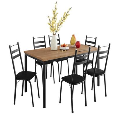 Imagem de Conjunto Sala de Jantar Mesa Retangular Tampo BP com 6 Cadeiras Adriana