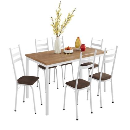 Imagem de Conjunto Sala de Jantar Mesa Retangular Tampo BP com 6 Cadeiras Adriana