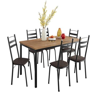 Imagem de Conjunto Sala de Jantar Mesa Retangular Tampo BP com 6 Cadeiras Adriana