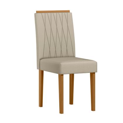 Imagem de Conjunto Sala de Jantar Mesa Rubi 1,20m com 4 Cadeiras Ana Ypê/Off White/Ja01 - New Ceval